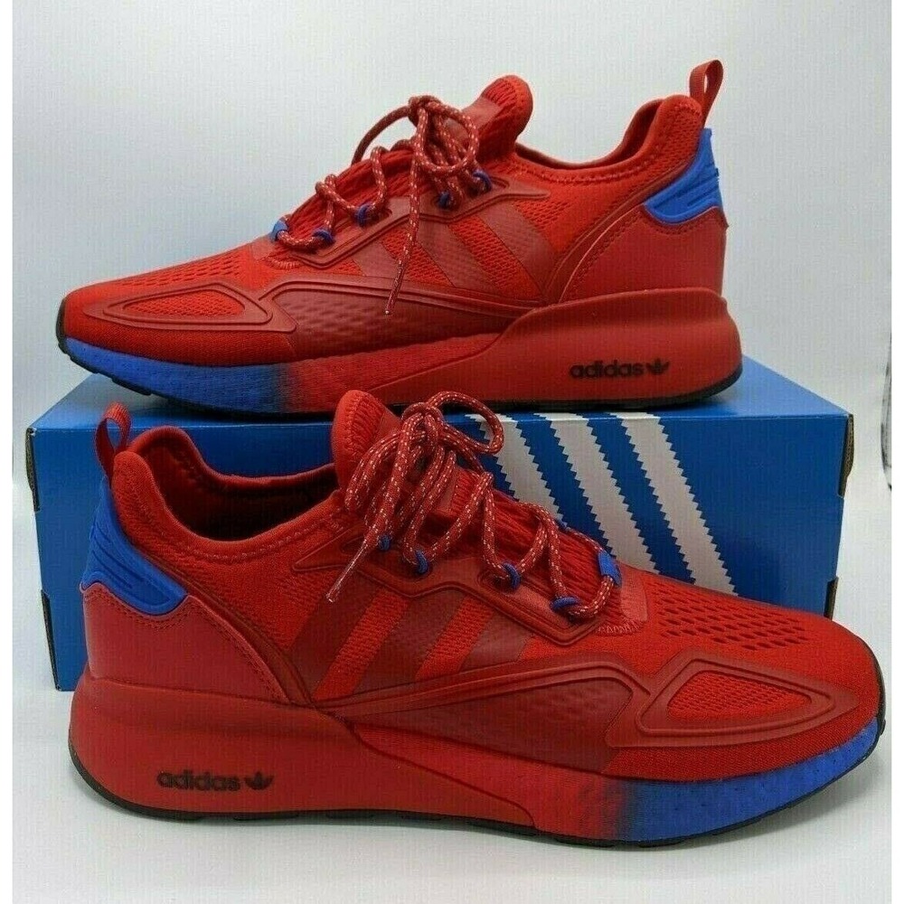 NWB Adidas Originals ZX 2K Boost Mens Size 11.5 Blue Red Shoes Sneakers FZ0994